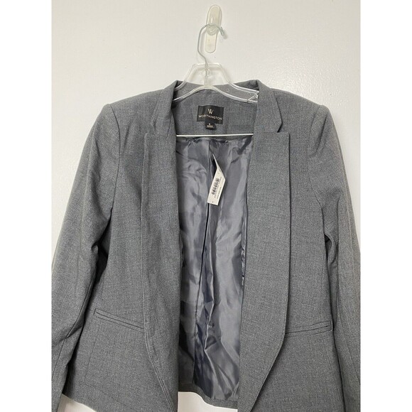 Worthington Gray Blazer Open Size 8 Business Work Wear Office - Picture 3 of 12